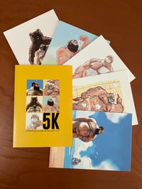 Image 5 of  SET of 5 Signed Prints. Include Folder signed with an original pen drawing (Daddy face)