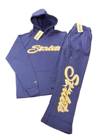 Image 2 of NAVY UNISEX LOGO CHENILLE HOODIE / SWEATS