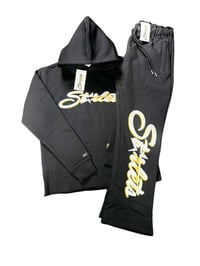 Image 2 of Black Unisex LOGO CHENILLE HOODIE / SWEATS