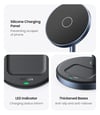 Magnetic Wireless Charger Stand 20W Max 2-in-1 For iPhone 12 13 14 15 Pro Max Airbods Fast Charge  