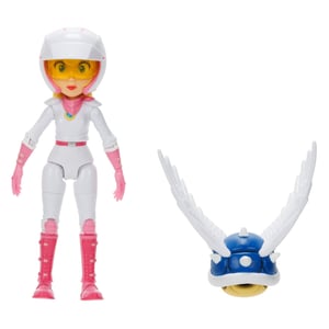 Super Mario Bros. Movie Motorcycle Princess Peach (w/ Spiky Blue Shell) 5" Action Figure