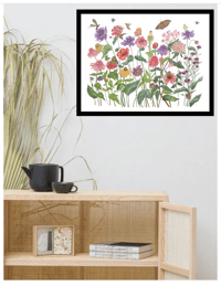 Image 1 of Goldfinch Garden-Poster Print