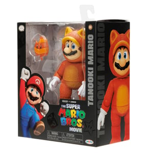 Super Mario Bros. Movie Tanooki Mario (w/ Tanooki Leaf) 5" Action Figure