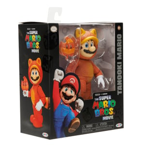 Super Mario Bros. Movie Tanooki Mario (w/ Tanooki Leaf) 5" Action Figure