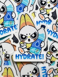 Image 1 of Cute HYDRATE! Waterproof Mimo Clear Sticker