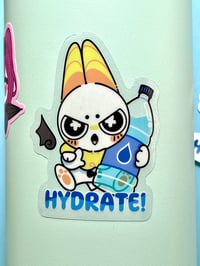 Image 2 of Cute HYDRATE! Waterproof Mimo Clear Sticker