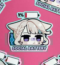 Image 1 of Genshin Impact Low Social Battery Sticker