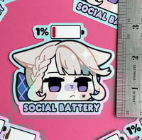Image 2 of Genshin Impact Low Social Battery Sticker