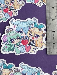 Image 2 of Cute LOVE-LOVE Trio Sticker