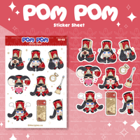 Image 1 of Honkai Star Rail Pom Pom Sticker Sheet
