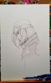 ITACHI UCHIHA ORIGINAL PENCIL ART SIGNED