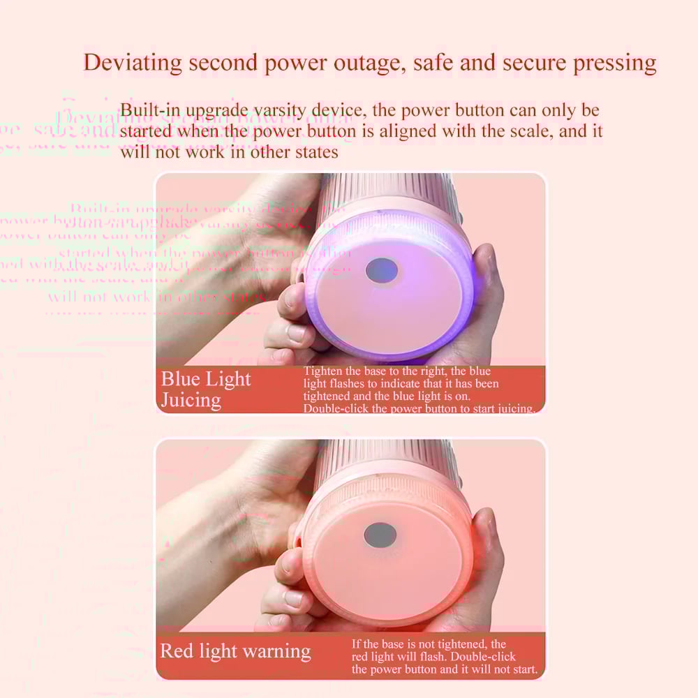 Rechargeable Mixer Fresh Fruit Juicer USB Portable Juice Bottle A Fast Way To Blend Your Smoothies 