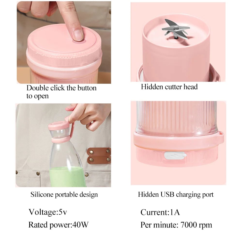 Rechargeable Mixer Fresh Fruit Juicer USB Portable Juice Bottle A Fast Way To Blend Your Smoothies 