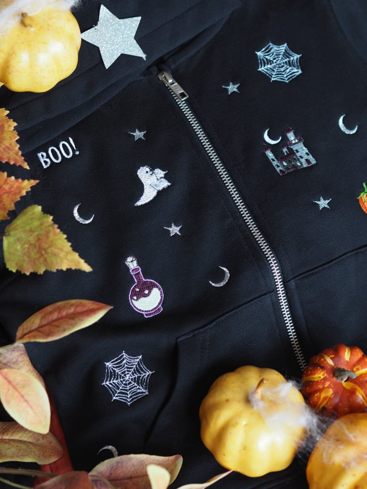 Image of Spooky Sprinkles - Black zipped hoody
