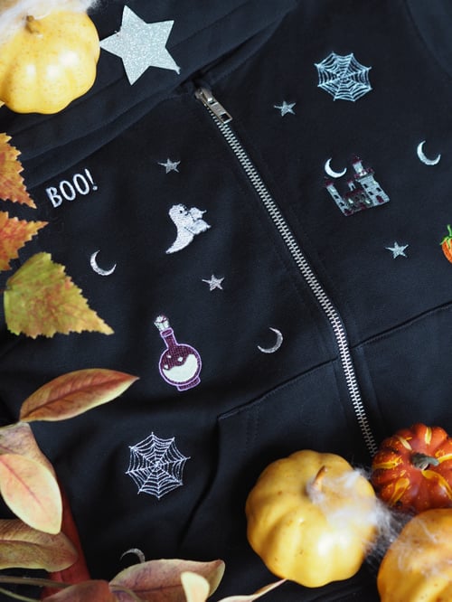 Image of Spooky Sprinkles - Black zipped hoody