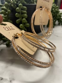 Image 1 of Gold double layer hoops 