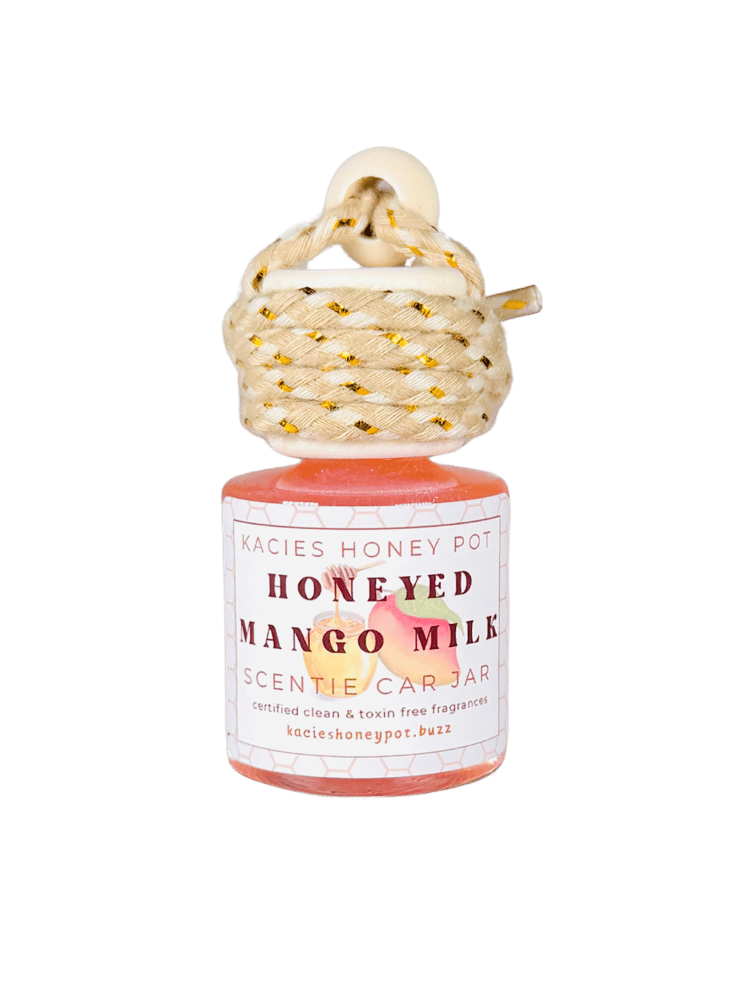 Image of honeyed mango milk scentie car jar