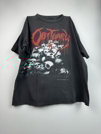 Image 1 of 1991 Obituary Pile of Skulls UK/European tour shirt 