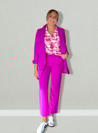 Image 4 of Magenta 3/4 length sleeve blazer