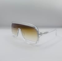 Image 1 of Clear Frame Cutout Sunglasses 