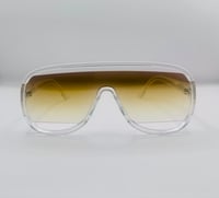 Image 2 of Clear Frame Cutout Sunglasses 