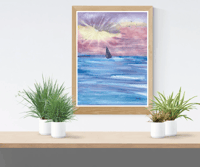 Image 3 of Sunset sail- original artwork 