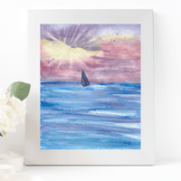 Image 1 of Sunset sail- original artwork 