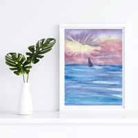 Image 5 of Sunset sail- original artwork 