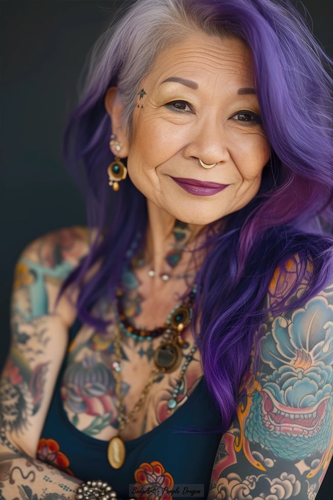 BodyArt - Purple Dragon