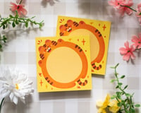 Image 1 of Round Orange Tiger Memo Pad