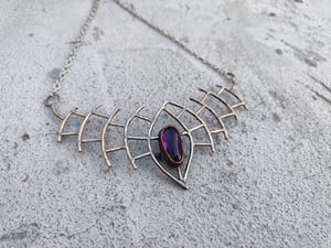 Amethyst labyrinth necklace 