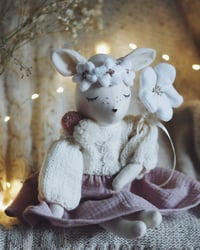 Image 1 of Deer doll with flower #2