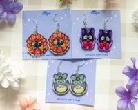 Image 1 of Ghibli Earrings (Kiki, Jiji, Totoro)