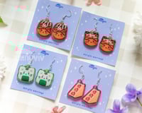 Image 2 of Japanese Food Earrings (Takoyaki, Onigiri, Sando)
