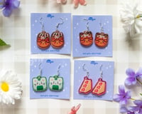 Image 1 of Japanese Food Earrings (Takoyaki, Onigiri, Sando)