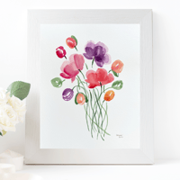 Image 4 of Poppy Bouquet- original artwork 