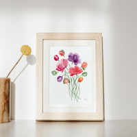 Image 1 of Poppy Bouquet- original artwork 