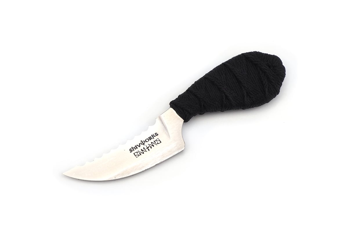 Shivworks Clinch Pick Serrated (Black Cord) Ban Tang Knives