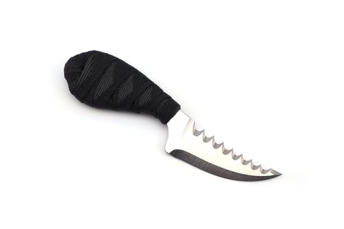 Image of Shivworks Clinch Pick Serrated Double Edge (Grey/Black Cord)