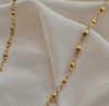 18k gold plated gold beaded necklace