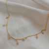 18k gold plated pink lantern necklace