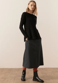 Image 1 of pol fitch ribbed knit black