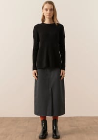 Image 5 of pol fitch ribbed knit black
