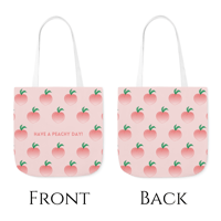 Image 2 of Pink Peach Canvas Tote