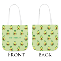 Image 2 of Green Avocado Canvas Tote