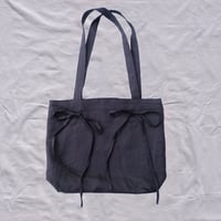 Image 1 of black bow bag 