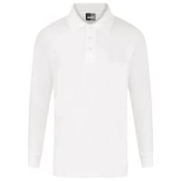Long sleeve white polo twin pack