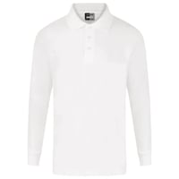 Long Sleeve White Polo Twin Pack