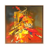 Original Canvas - Koi on Greens/Gold/Cadmium Orange - 60cm x 60cm