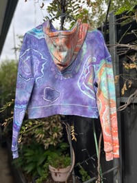 Image 2 of Geode ice dyed women’s cropped tie dye hoodie size S